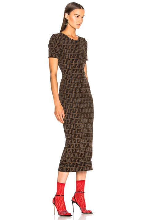 fendi logo dress uk|fendi logo midi dress.